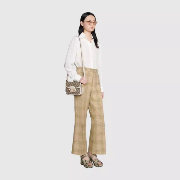 GUCCI Horsebit Series 1955 Mini Handbag with Detachable Shoulder Strap - Image 5