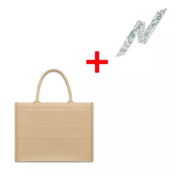 [New] DIOR BOOK TOTE Small Bag Smooth Calfskin - Image 4